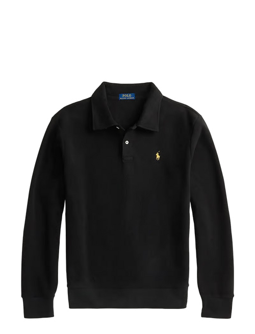 Brushed Fleece Polo-Collar Pullover